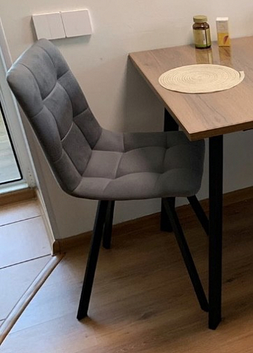 Стул на металлокаркасе Чилли синий / белый фото покупателя 821