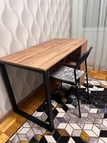 Письменный стол Битти Лофт 116х60х75 креатель / черный матовый фото покупателя 84