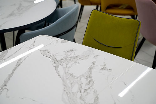 Стол Миссандея белый мрамор / графит из шоурума 2