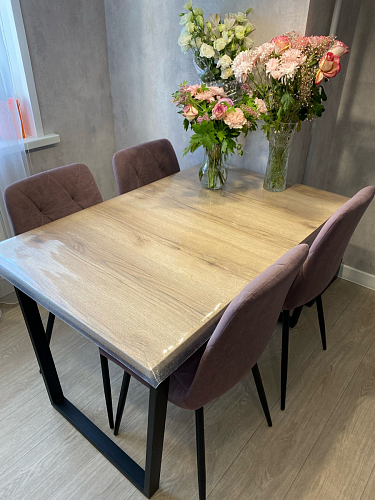 Стол Лота Лофт 120 25 мм сабия / белый матовый фото покупателя 914