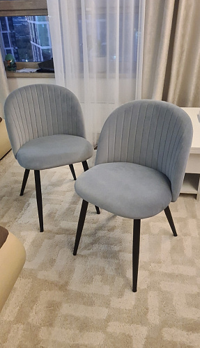 Стул на металлокаркасе Gabi dark beige / black / silver фото покупателя 813