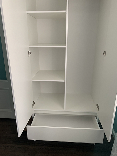 Шкаф Мадера Ш1800 ЛДСП белый - Уцененный экземпляр фото покупателя 2