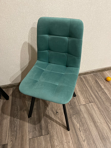 Стул на металлокаркасе Чилли синяя ткань / белый фото покупателя 129