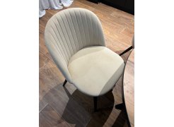 Стул на металлокаркасе Gabi 1 бежевый / черный с серебряными наконечниками фото покупателя 170