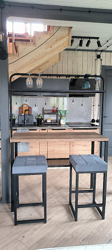 Барный стол Нари 120х50х171 делано / черный матовый фото покупателя 1