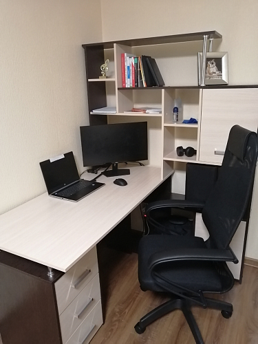 Компьютерный стол КС15 венге / дуб молочный левый фото покупателя 22