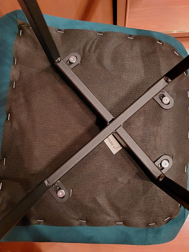 Стул на металлокаркасе Чилли синяя ткань / белый фото покупателя 867