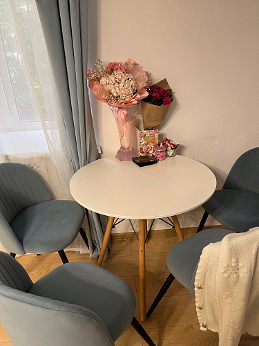 Стул на металлокаркасе Gabi 1 light purple / black фото покупателя 128