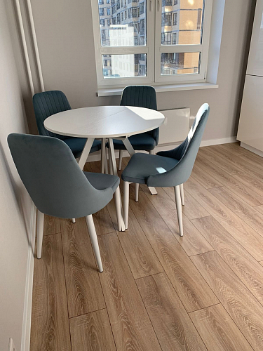 Стул на металлокаркасе Kora green / black фото покупателя 237