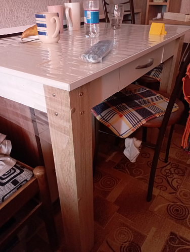 Письменный стол Комфорт 12.71 дуб золотой craft / белая аляска фото покупателя 147