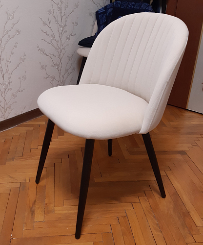 Стул на металлокаркасе Gabi 1 light blue / black / gold фото покупателя 906