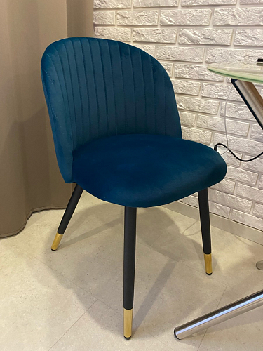 Стул на металлокаркасе Gabi dark beige / black / silver фото покупателя 12