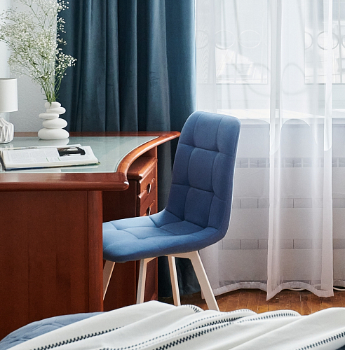 Стул на металлокаркасе Чилли К светло-серый велюр / черный каркас фото покупателя 1256