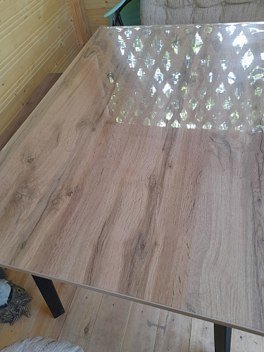 Стол Тринити Лофт 120 32 мм дуб галифакс табако / черный матовый фото покупателя 341