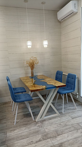 Стул на металлокаркасе Чилли бирюзовый / черный фото покупателя 1312