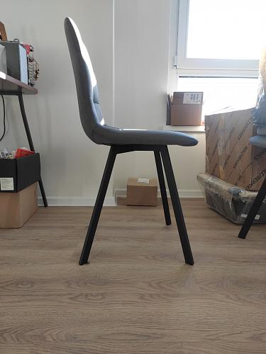 Стул на металлокаркасе Чилли К черный / зеленый фото покупателя 161