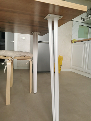 Стол Тринити Лофт 140 25 мм дуб делано темный / белый фото покупателя 44