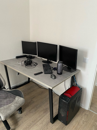 Деревянный стол Лота Лофт 140х80 дуб крафт табачный / черный матовый фото покупателя 6