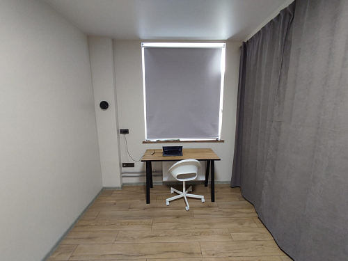 Стеклянный стол Фостер 120(160)х120х76 серый мрамор / черный фото покупателя 26