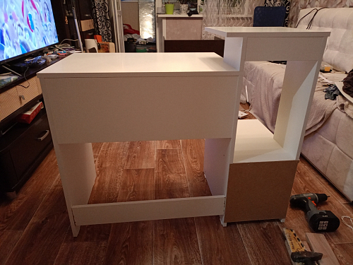 Стол компьютерный Джаз-24 правый белый фото покупателя 145