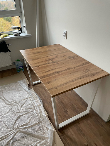 Деревянный стол Лота Лофт 120x75 дуб крафт табачный / черный матовый фото покупателя 49