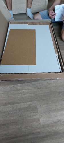 Письменный стол Комфорт 12.71 дуб золотой craft / белая аляска  - Уцененный экземпляр фото покупателя 46