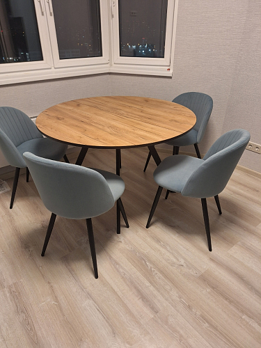 Стул на металлокаркасе Gabi gray / black фото покупателя 629