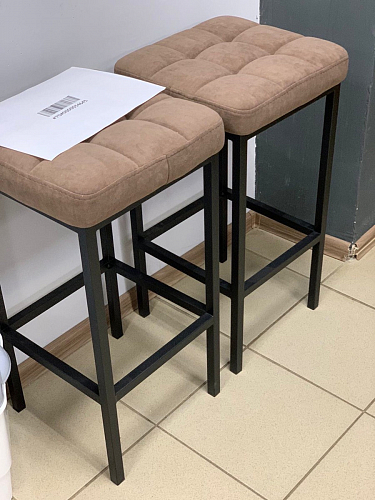 Барный стул Лофт ткань канди грей / черный матовый фото покупателя 201