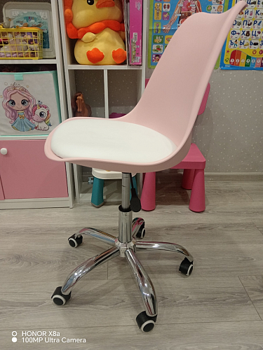 Компьютерное кресло Kolin с подушкой clear / white фото покупателя 397