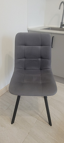 Стул на металлокаркасе Чилли К черный / зеленый фото покупателя 62