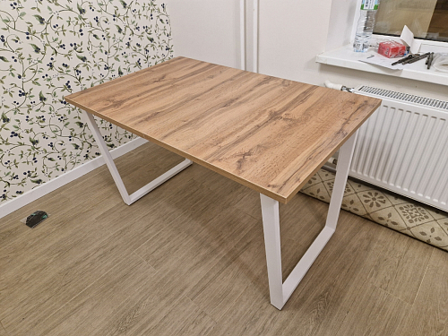 Деревянный стол Лота Лофт 140х80 черный матовый / бетон светлый фото покупателя 569