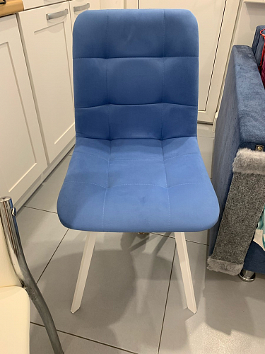 Стул на металлокаркасе Чилли К светло-серый велюр / черный каркас фото покупателя 418