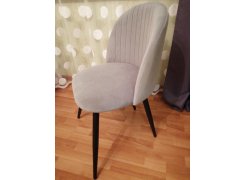 Стул на металлокаркасе Gabi 1 бежевый / черный с серебряными наконечниками фото покупателя 836