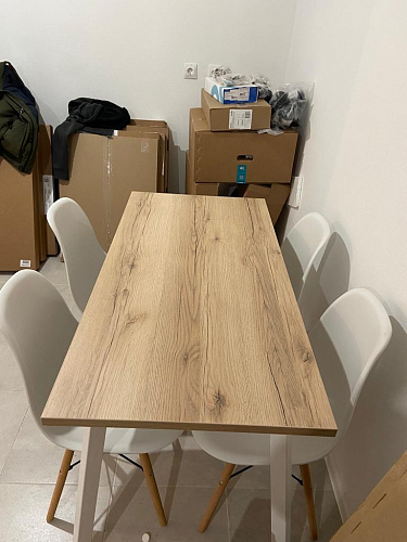 Стол Тринити Лофт 120 32 мм бетон / черный матовый фото покупателя 455