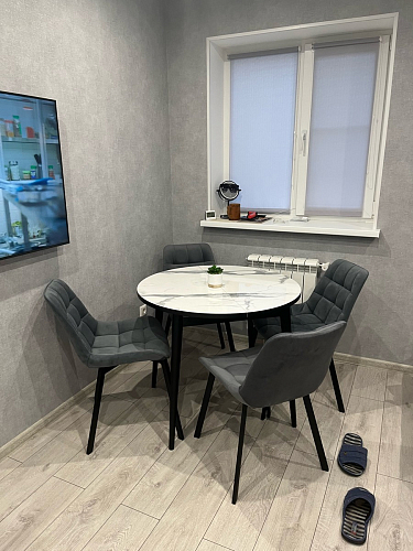 Стул на металлокаркасе Челси бежевый / белый каркас фото покупателя 16