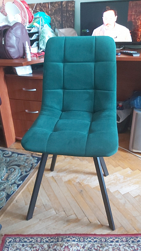 Стул на металлокаркасе Чилли зеленый / черный фото покупателя 737