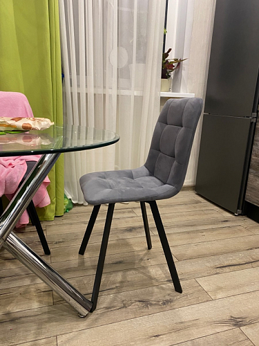 Стул на металлокаркасе Чилли синяя ткань / белый фото покупателя 1020