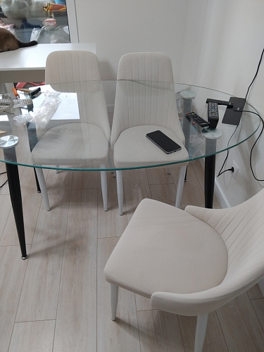 Стул на металлокаркасе Kora white / gray фото покупателя 374