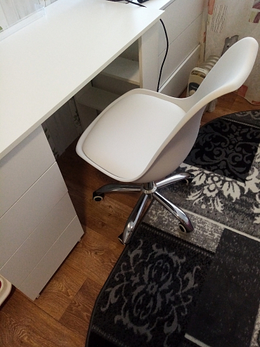 Компьютерное кресло Kolin с подушкой clear / white фото покупателя 379