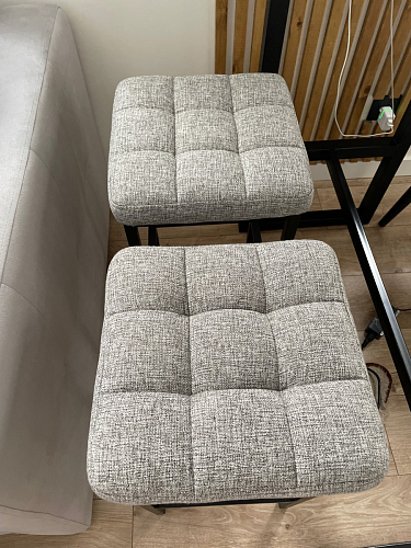 Барный стул Лофт микровелюр катания изумруд / черный матовый фото покупателя 290