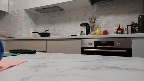 Стол Тринити Лофт 120 32 мм бетон / черный матовый фото покупателя 176