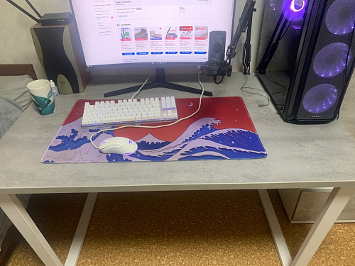 Деревянный стол Лота Лофт 120х75 белый матовый / дуб крафт золотой фото покупателя 801