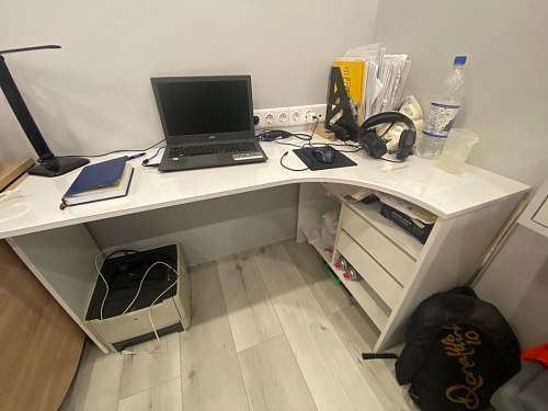 Письменный стол СПм-25 левый белый  - Уцененный экземпляр фото покупателя 38