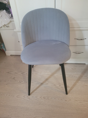 Стул на металлокаркасе Gabi 1 light blue / black / gold фото покупателя 816