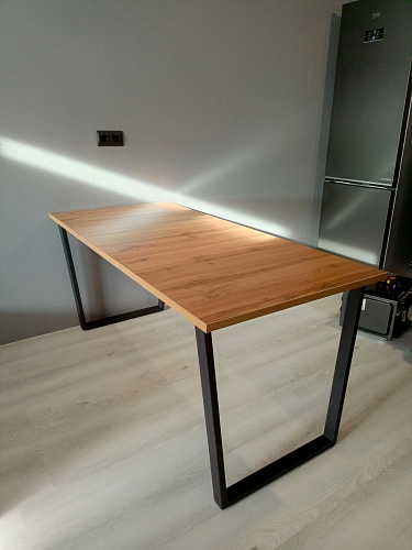 Деревянный стол Лота Лофт 140х80 черный матовый / бетон светлый фото покупателя 713