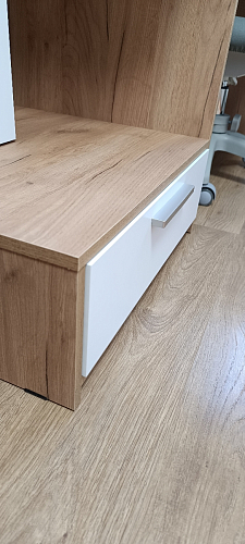 Письменный стол Лайт 03.243 дуб золотой (craft) / белый премиум фото покупателя 22