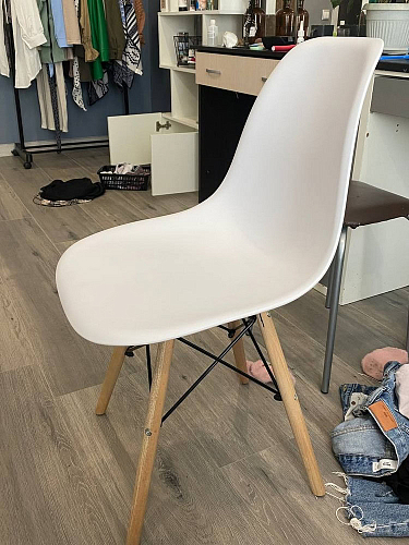 Стул Сindy Eames/Синди Имс мод. 001 yellow / natural фото покупателя 8