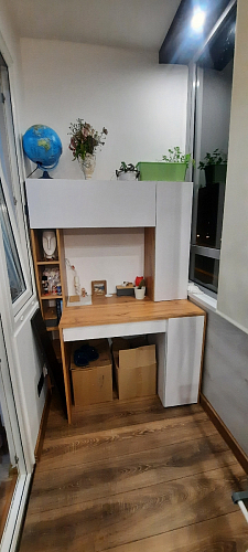 Письменный стол Комфорт 12.71 дуб золотой craft / белая аляска фото покупателя 156