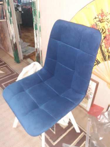 Стул на металлокаркасе Чилли синий / белый фото покупателя 749