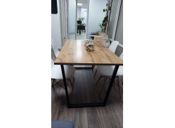 Стол Лота Лофт 140 25 мм черный матовый / дуб вотан фото покупателя 34